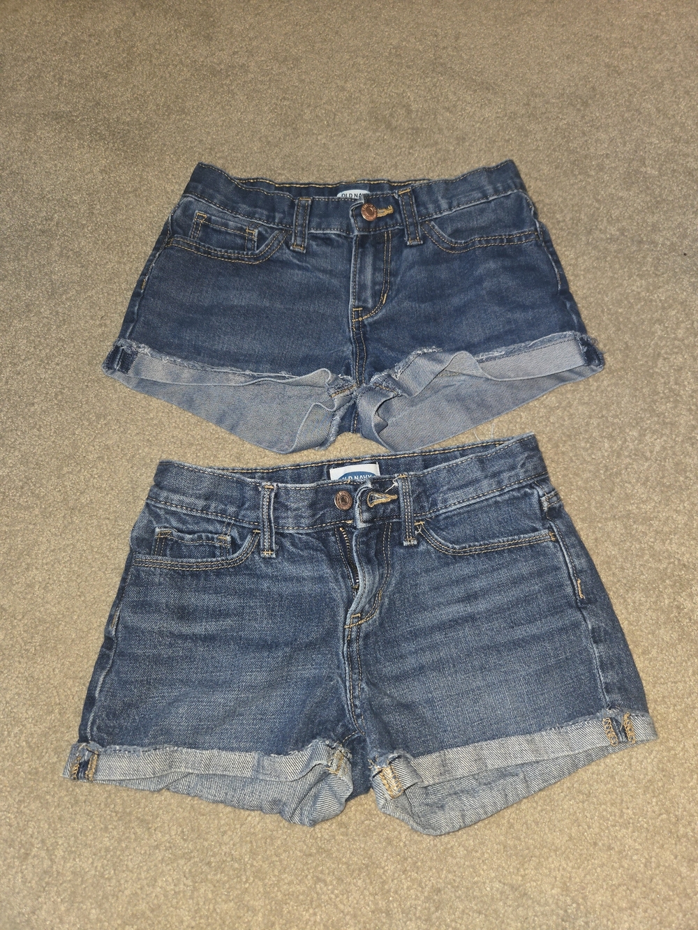 Old Navy Denim Roll-Cuff Shorts Girls 10